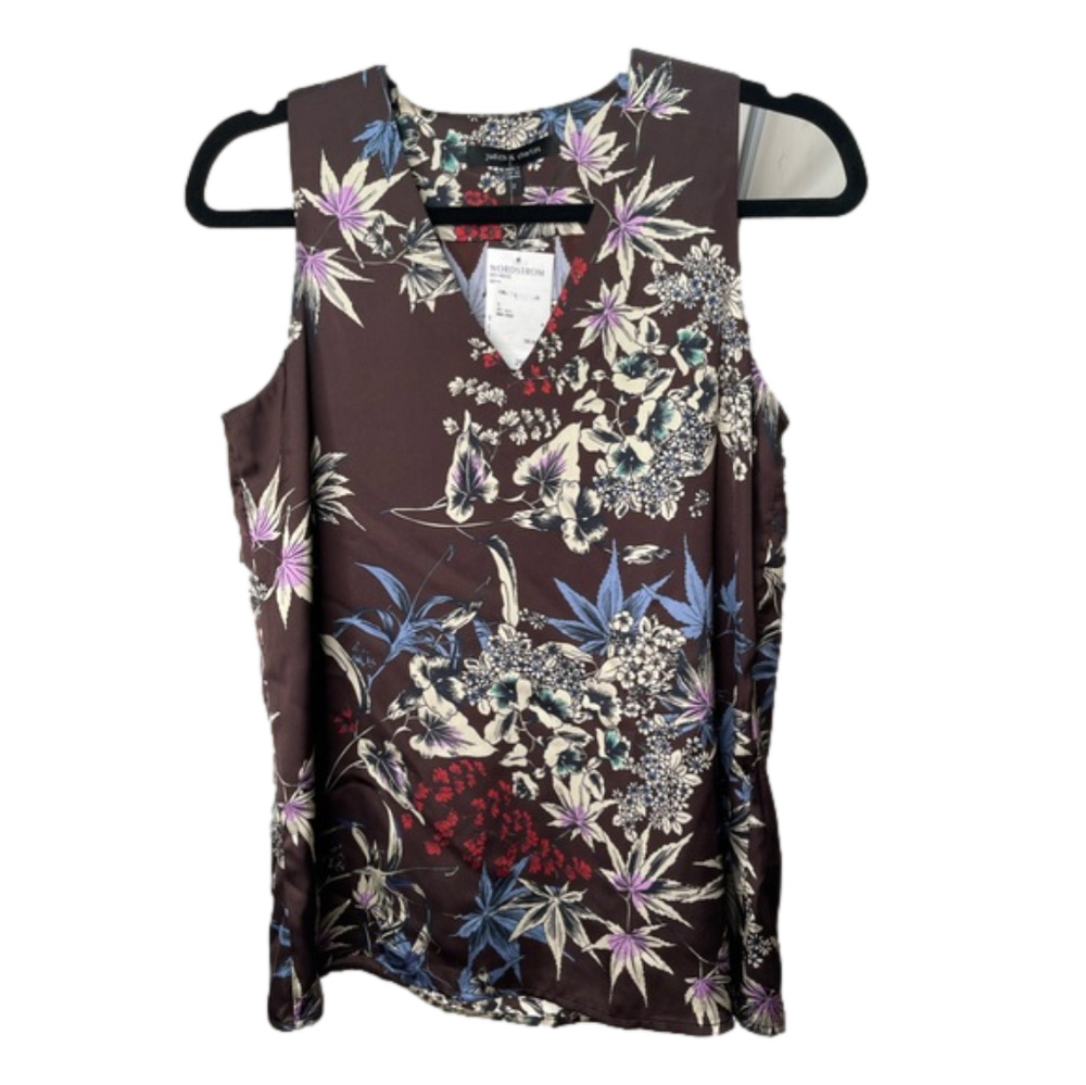 Judith & Charles wine colored sleeveless women’s blouse